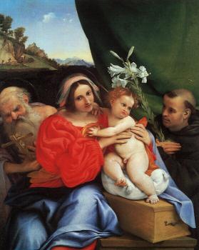 洛倫佐 洛圖 The Virgin and Child with Saints